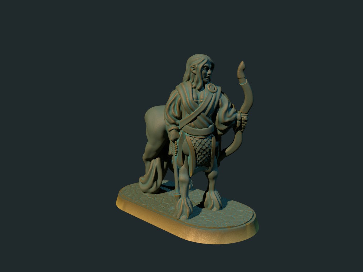Kentaur med bue – 3D-printet D&D-miniatyr fra Spillsmia