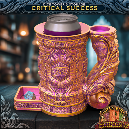 Critical Success - Crit Tankard & Vault, 3D-printet fra FatesEnd, til D&D og rollespill.