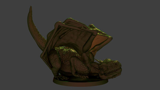 Drake – 3D-printet D&D-miniatyr fra Spillsmia