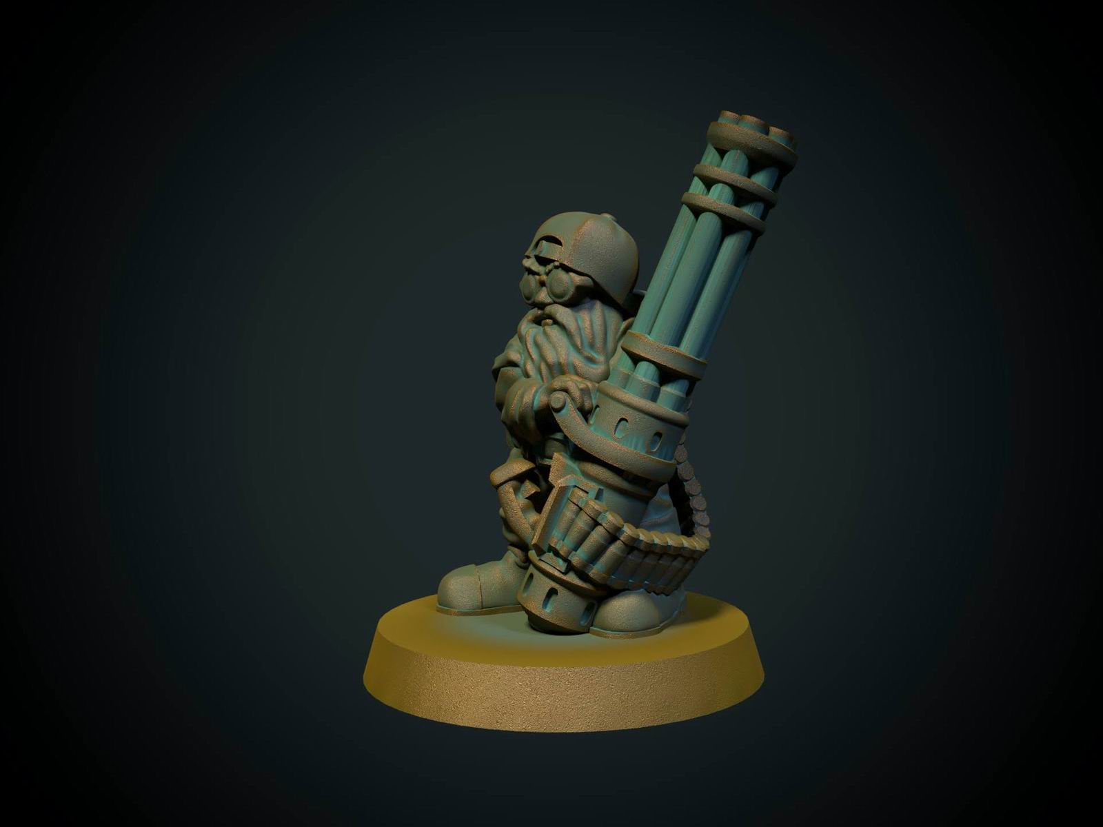 Dverg med minigun