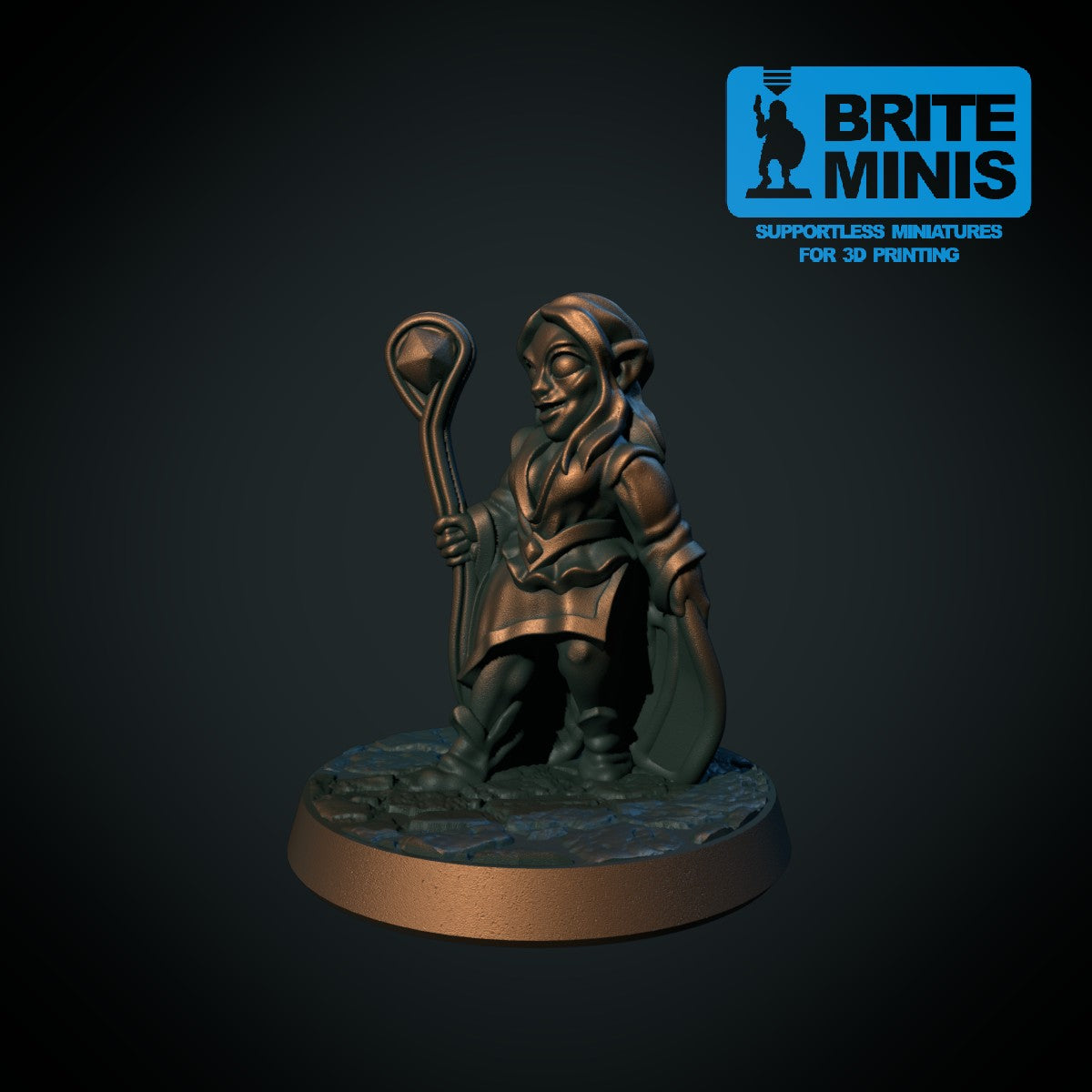 Liten fe, 3D-printet D&D-miniatyr fra Spillsmia.