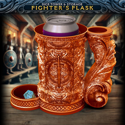 Fighter's Flask - eventyrkrus fra FatesEnd, 3D-printet til D&D og rollespill.