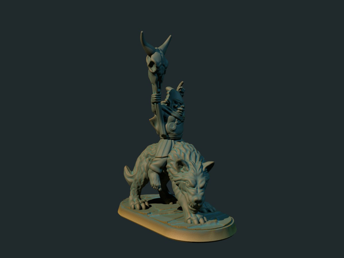 Ridende goblin-krigsmagiker