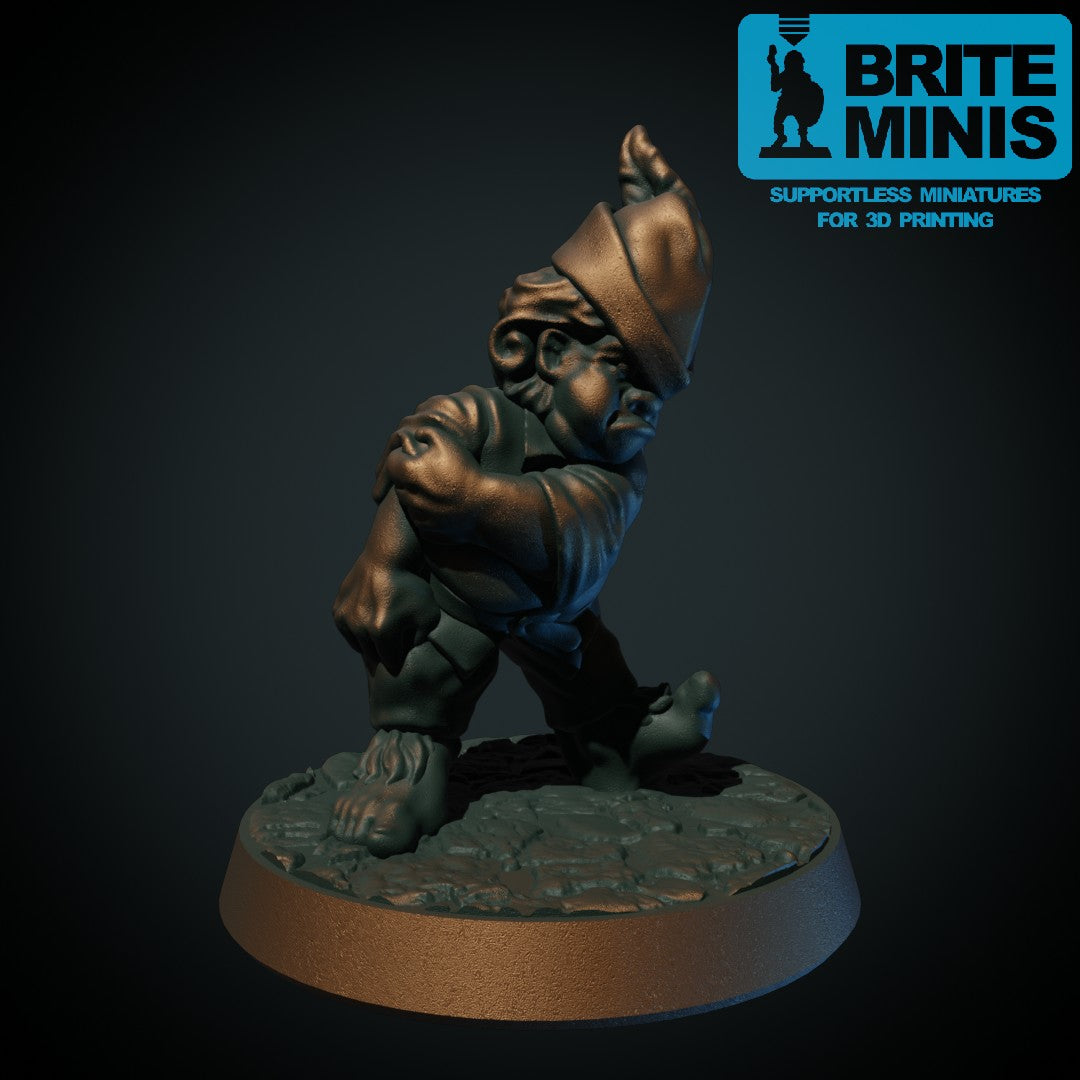 Halfling-buse, 3D-printet D&D-miniatyr fra Spillsmia.
