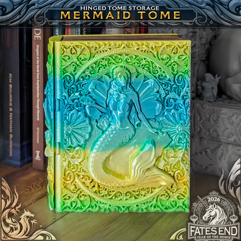 Mermaid Tome - oppbevaringstome fra FatesEnd, 3D-printet til D&D og rollespill.