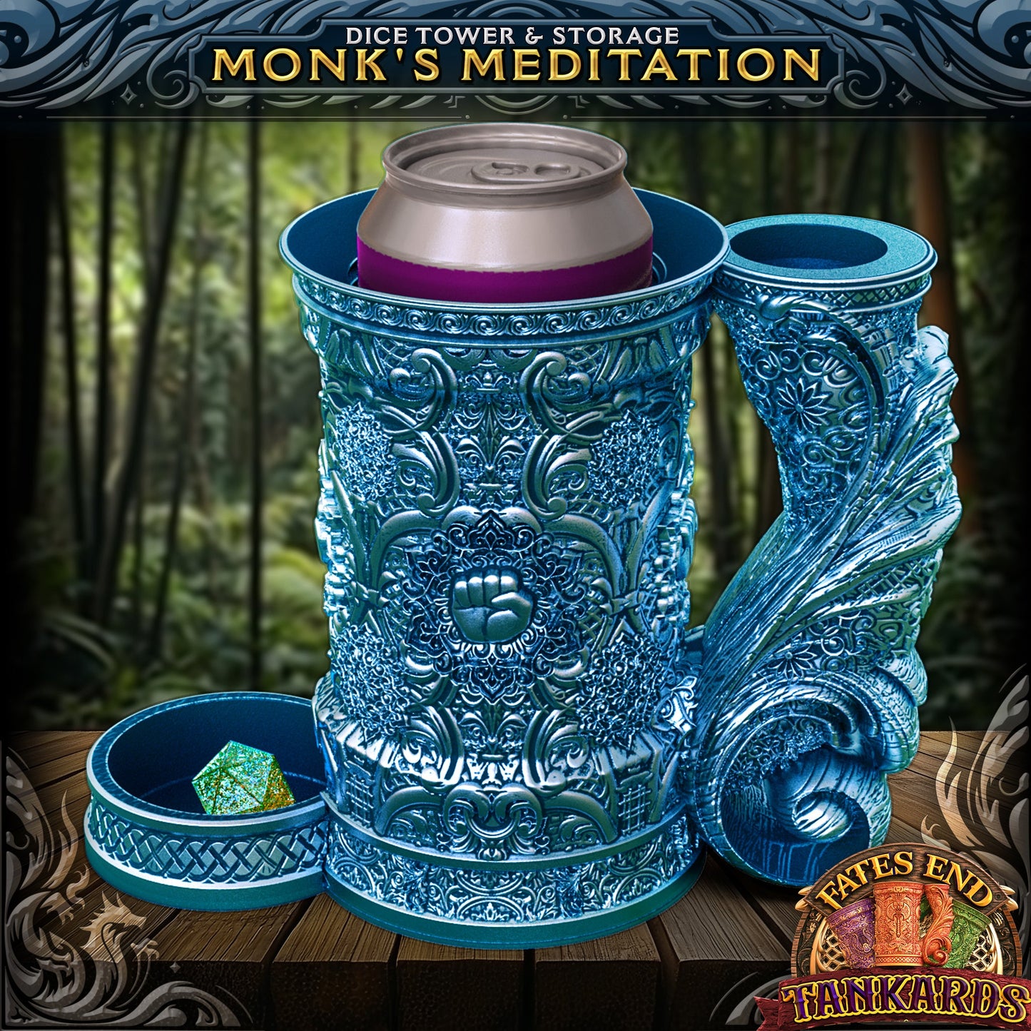 Monk's Meditation - eventyrkrus fra FatesEnd, 3D-printet til D&D og rollespill.