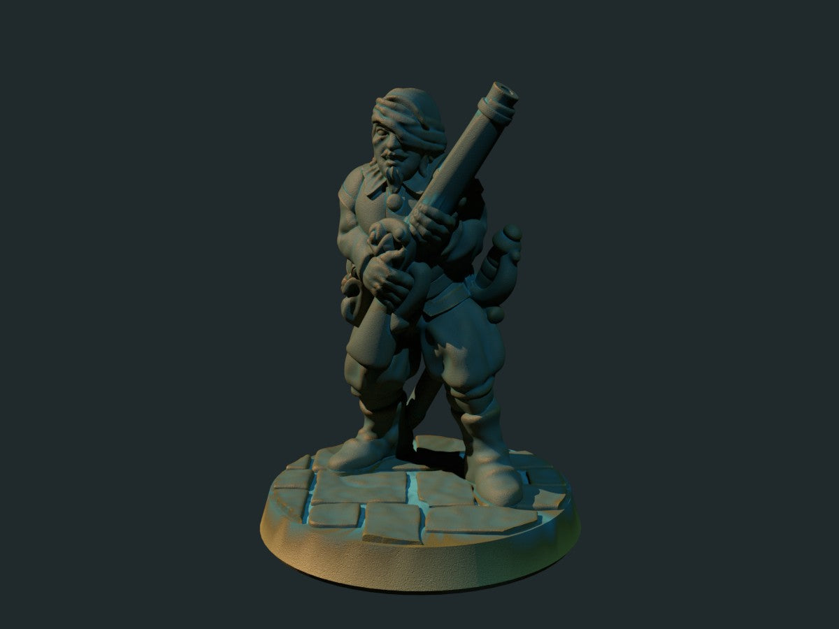 Musketer IV, 3D-printet D&D-miniatyr fra Spillsmia.