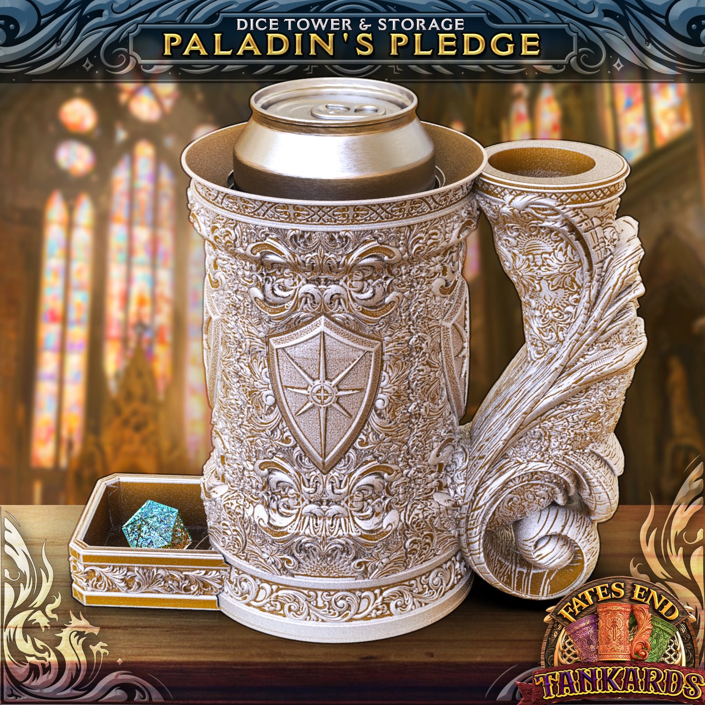 Paladin's Pledge - eventyrkrus fra FatesEnd, 3D-printet til D&D og rollespill.