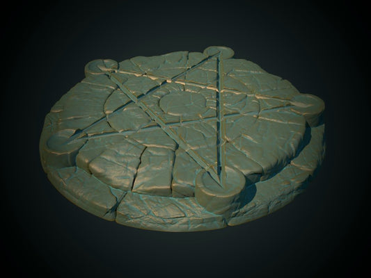 Pentagram stone circle
