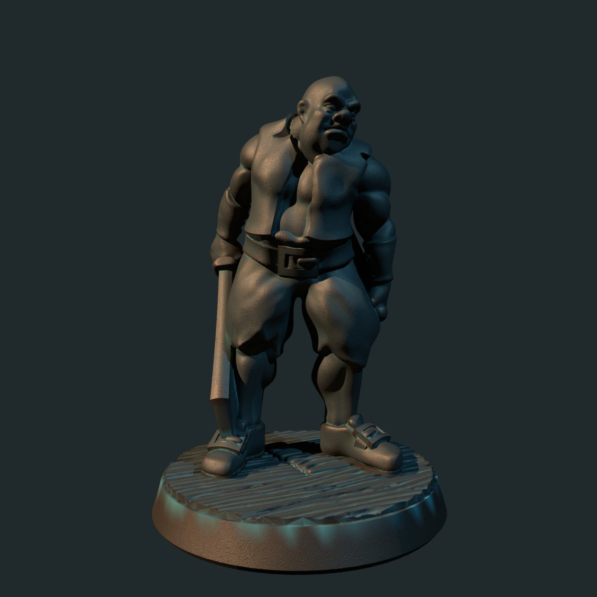 Pirat IV, 3D-printet D&D-miniatyr fra Spillsmia.