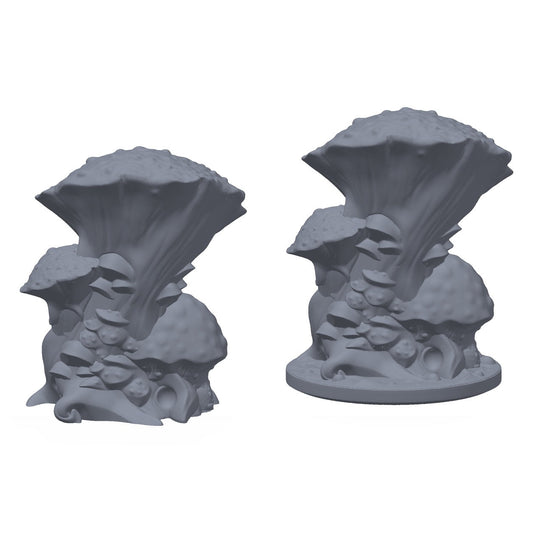 3D-printet kjempesopp i grå PLA – terrengrekvisitt til D&D og Pathfinder.