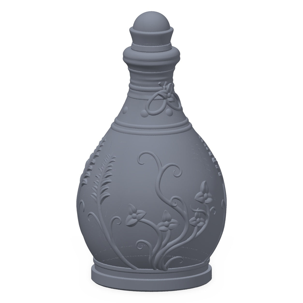 3D-printet alvekrukke i grå PLA – terrengrekvisitt til D&D og Pathfinder.