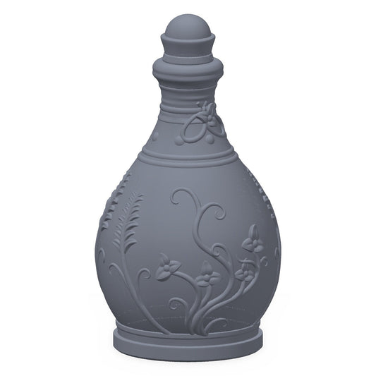3D-printet alvekrukke i grå PLA – terrengrekvisitt til D&D og Pathfinder.