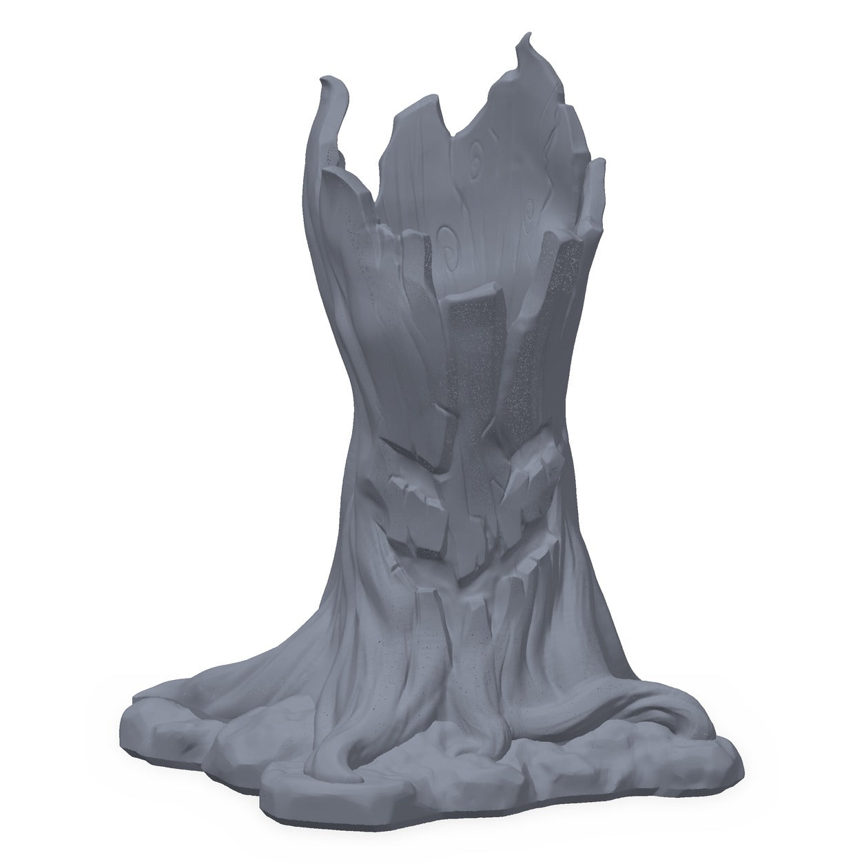 3D-printet ondt tre i grå PLA – terrengrekvisitt til D&D og Pathfinder.