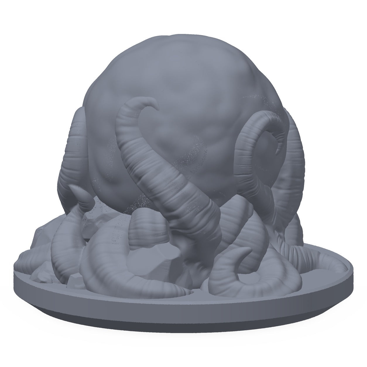 3D-printet redselsegg i grå PLA – terrengrekvisitt til D&D og Pathfinder.