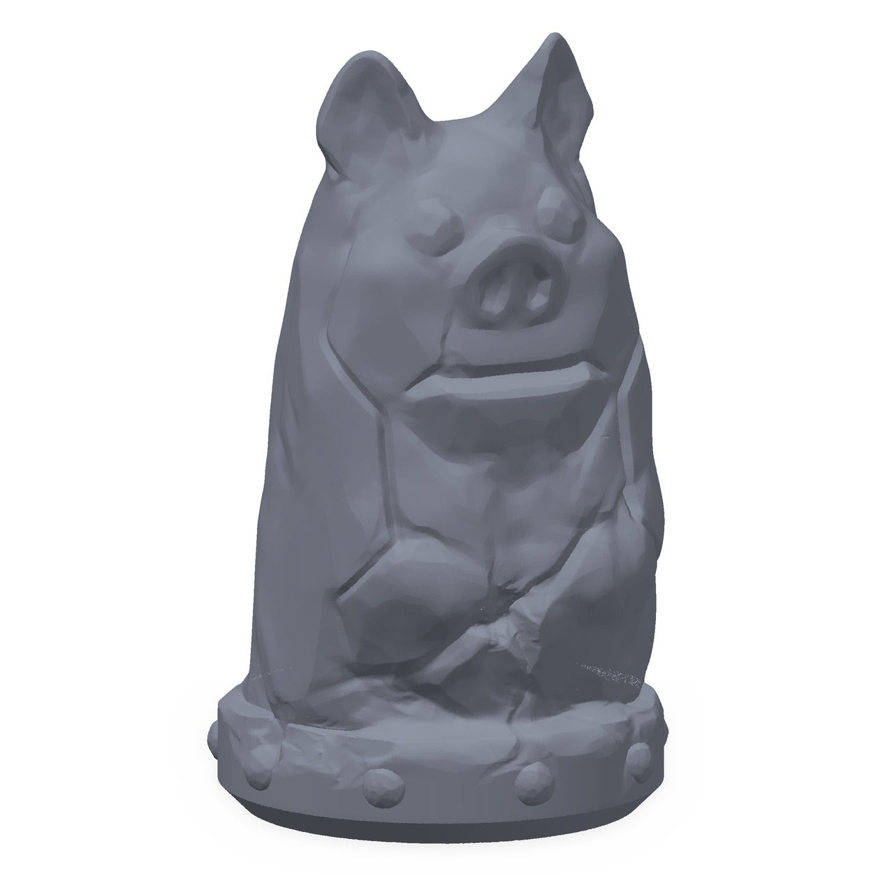 3D-printet grisestatue i grå PLA – terrengrekvisitt til D&D og Pathfinder.