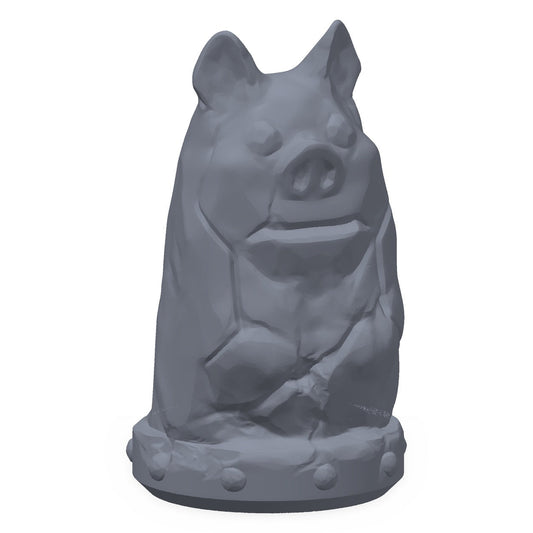 3D-printet grisestatue i grå PLA – terrengrekvisitt til D&D og Pathfinder.
