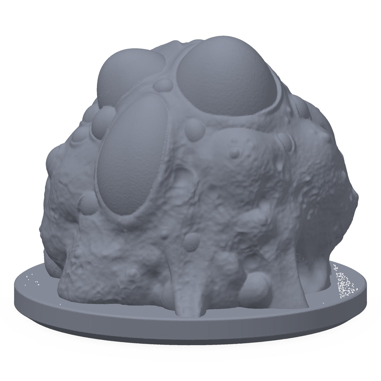 3D-printet edderkopprede i grå PLA – terrengrekvisitt til D&D og Pathfinder.