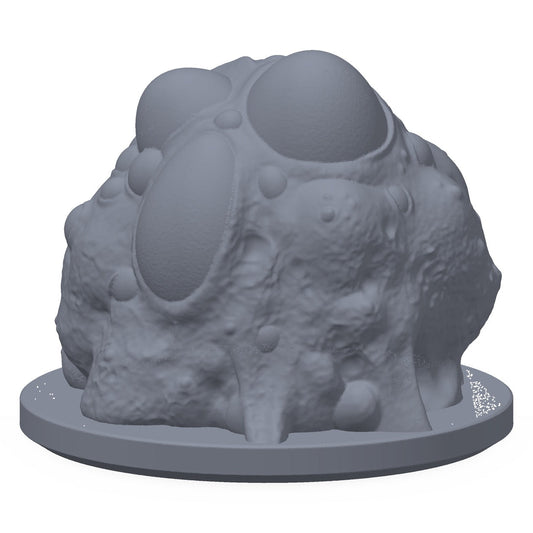 3D-printet edderkopprede i grå PLA – terrengrekvisitt til D&D og Pathfinder.