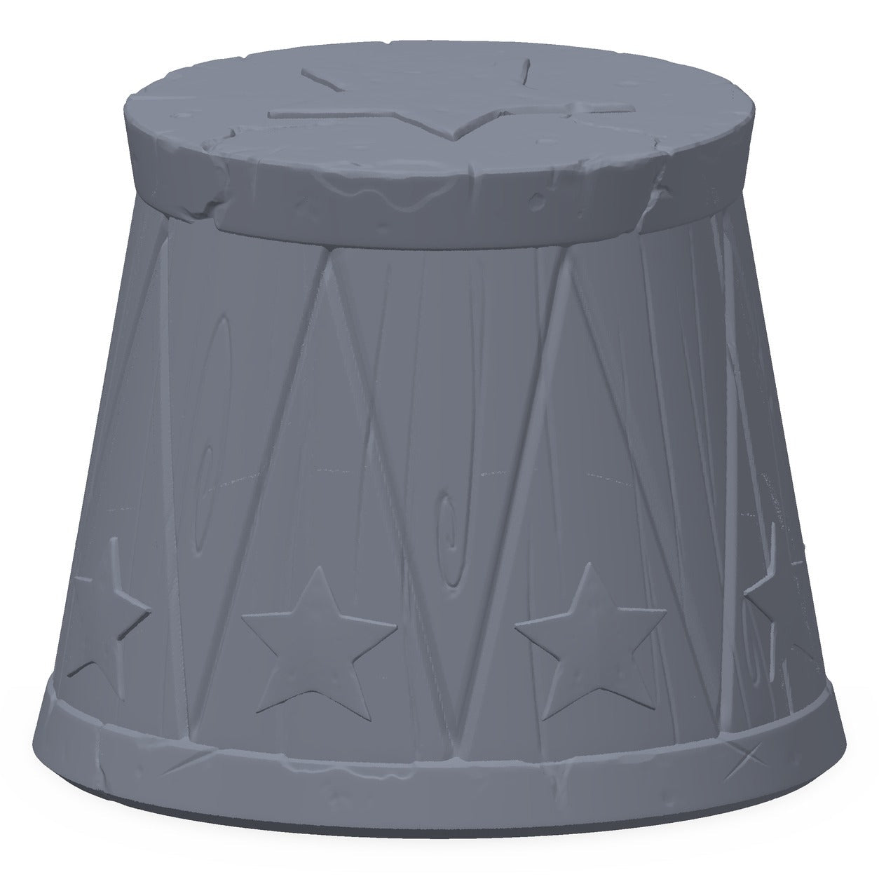 3D-printet stjernesokkel i grå PLA – terrengrekvisitt til D&D og Pathfinder.