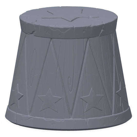 3D-printet stjernesokkel i grå PLA – terrengrekvisitt til D&D og Pathfinder.