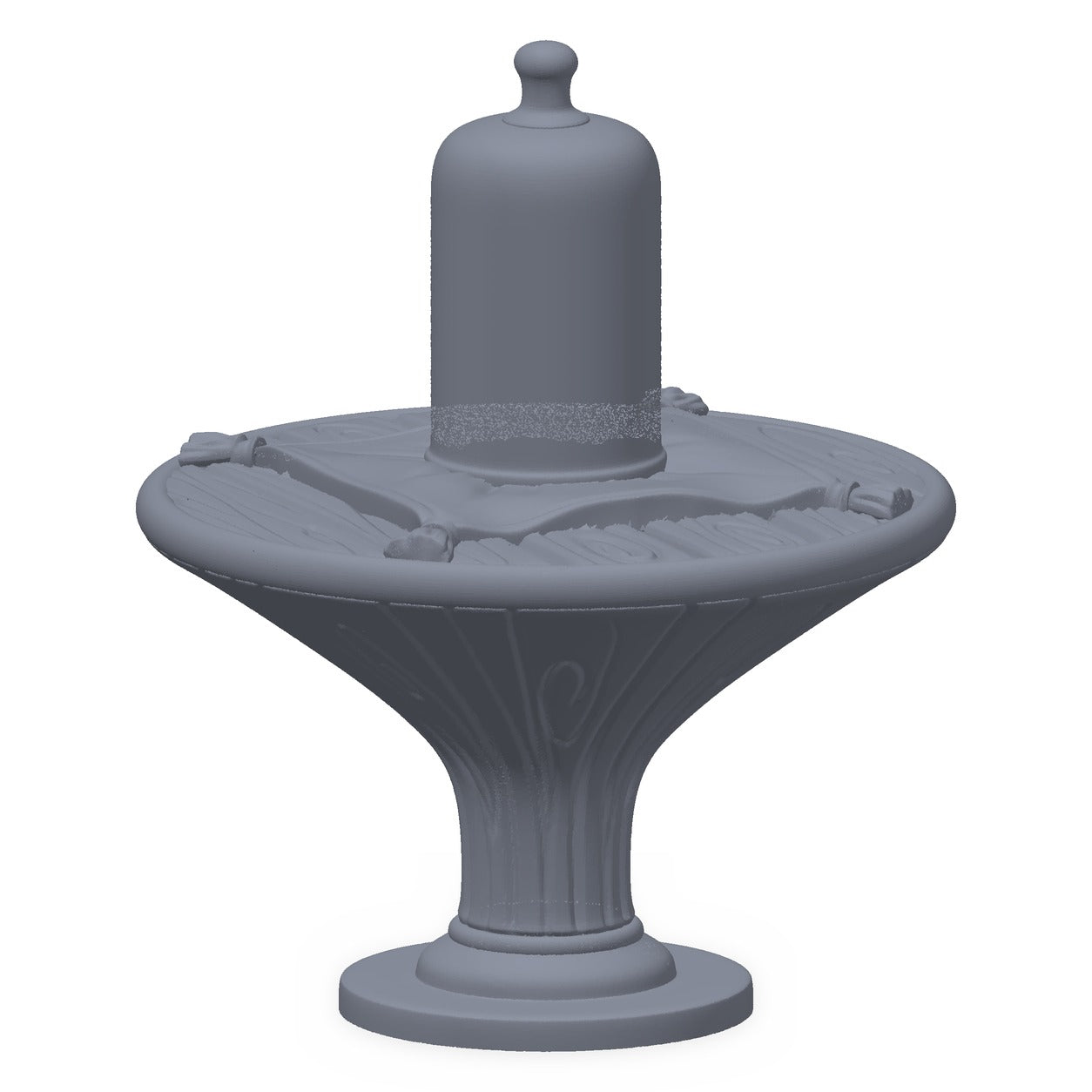 3D-printet bord i grå PLA – terrengrekvisitt til D&D og Pathfinder.