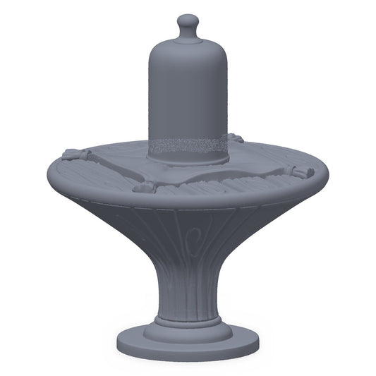 3D-printet bord i grå PLA – terrengrekvisitt til D&D og Pathfinder.