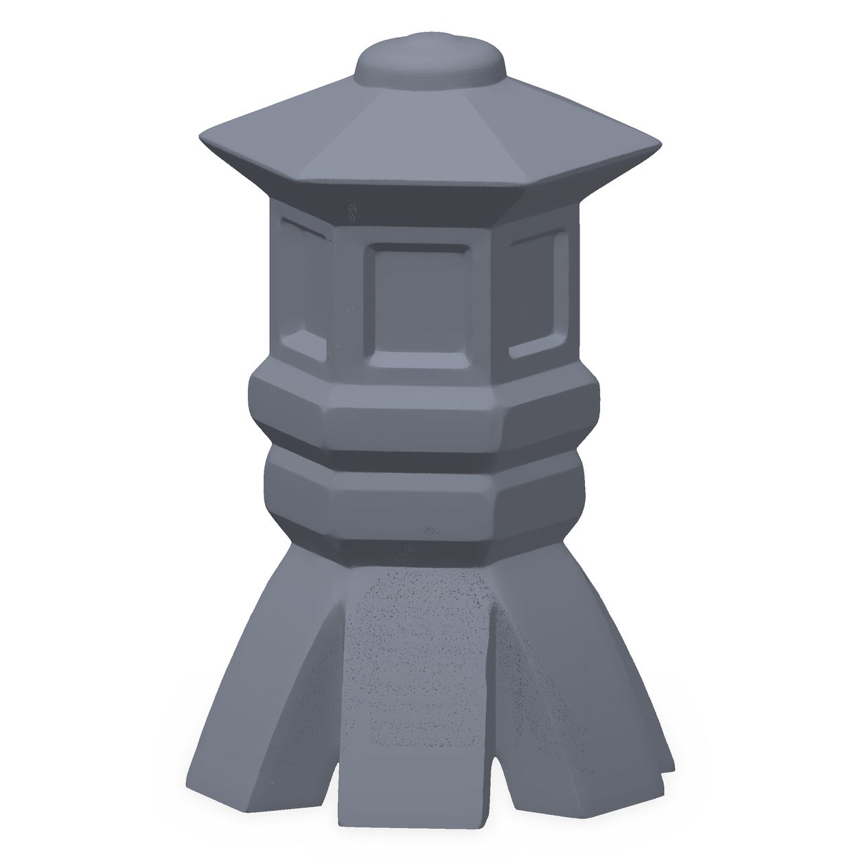 3D-printet tempellampe i grå PLA – terrengrekvisitt til D&D og Pathfinder.