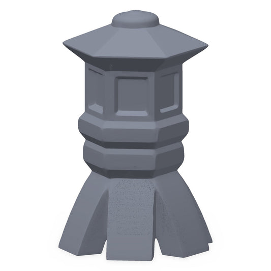 3D-printet tempellampe i grå PLA – terrengrekvisitt til D&D og Pathfinder.