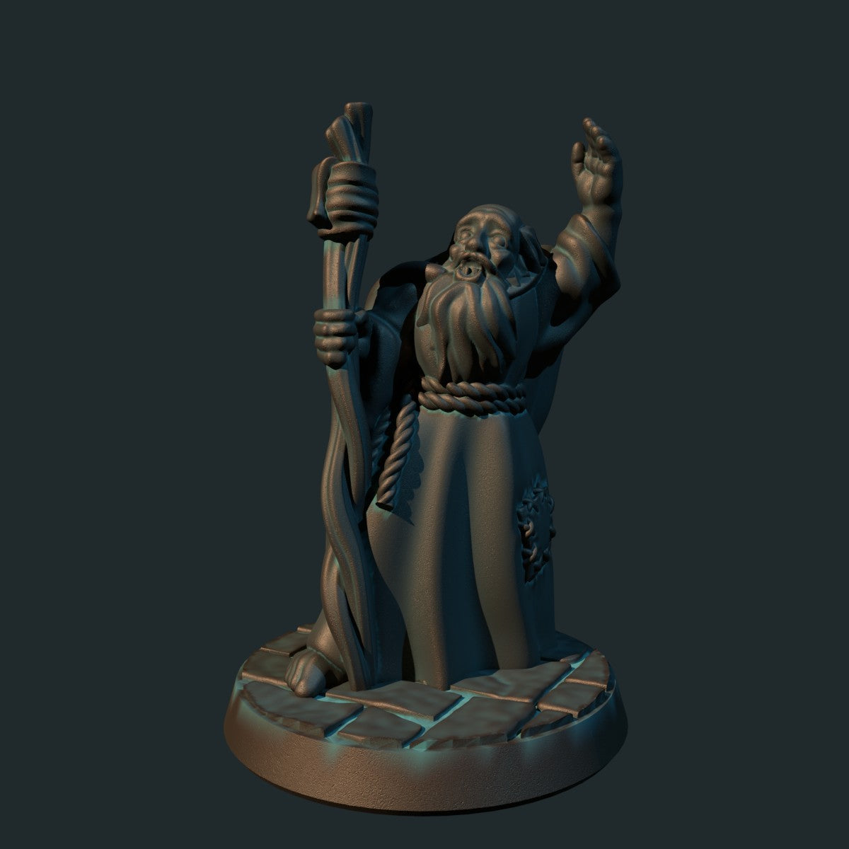 Profet - 3D-printet D&D-miniatyr fra Spillsmia