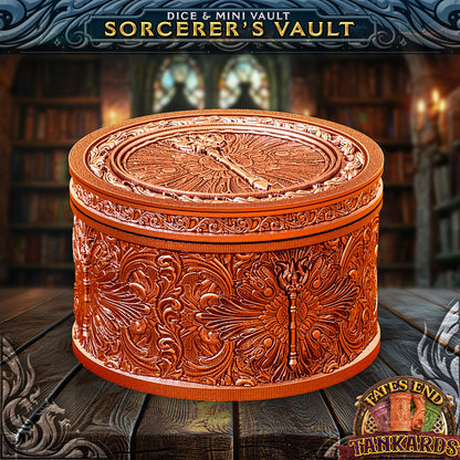 Sorcerer's Flask - dice- og mini-vault fra FatesEnd, 3D-printet til D&D og rollespill.