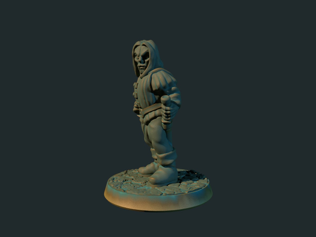 3D-printet vampyr-boss i grå PLA til D&D og Pathfinder.