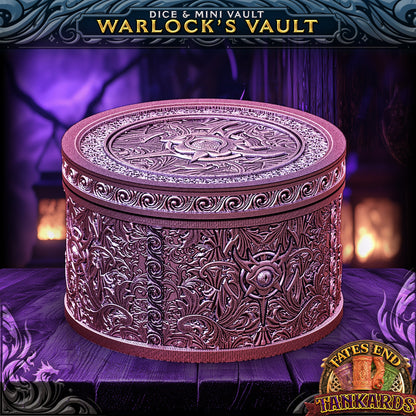 Warlock's Flask - dice- og mini-vault fra FatesEnd, 3D-printet til D&D og rollespill.